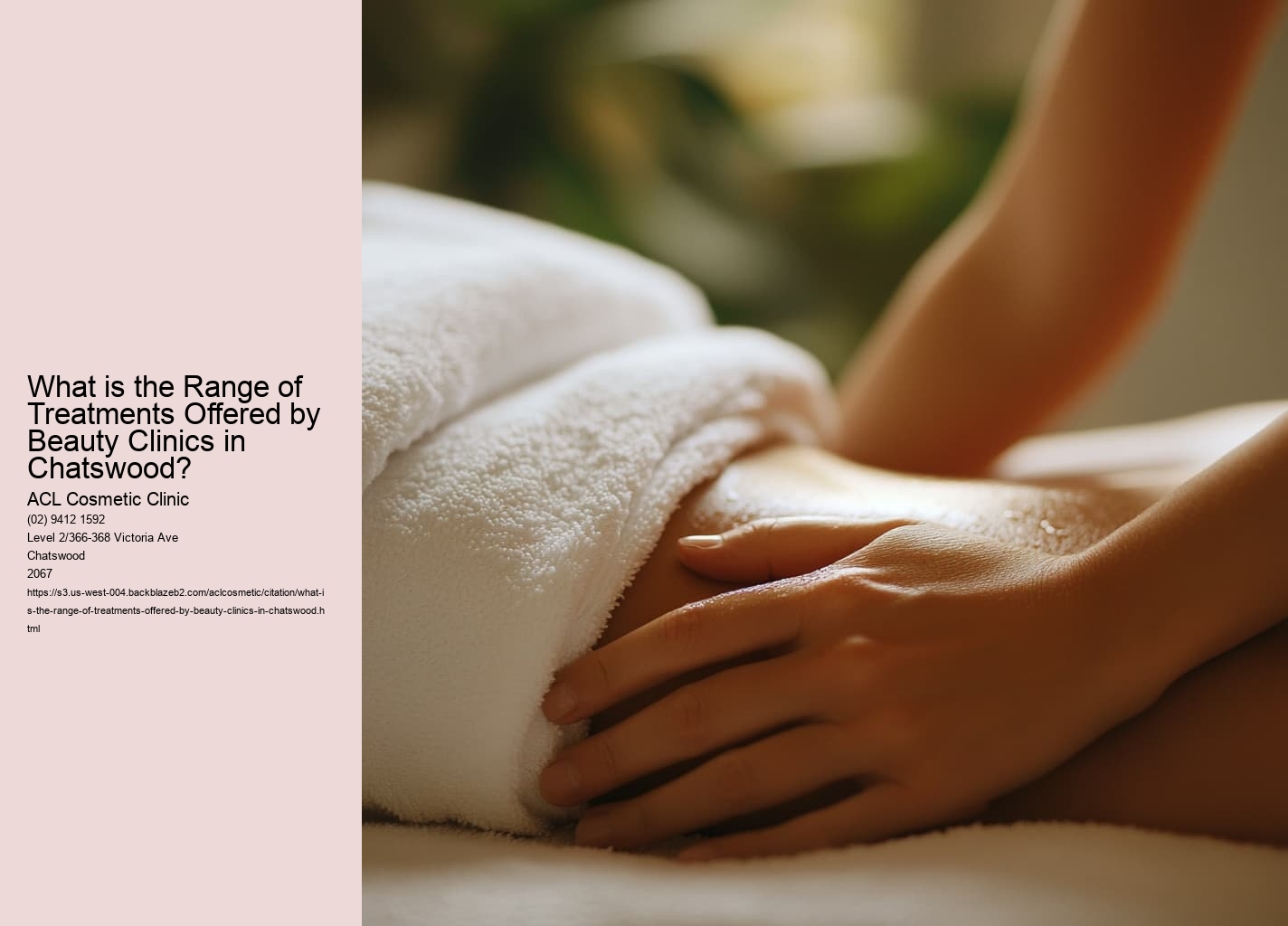 What is the Range of Treatments Offered by Beauty Clinics in Chatswood?